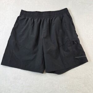 ALIVE Qwick-Dry Mens Athletic Shorts Black XL Zipper Pocket Reflective Running